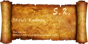 Strul Kadosa névjegykártya